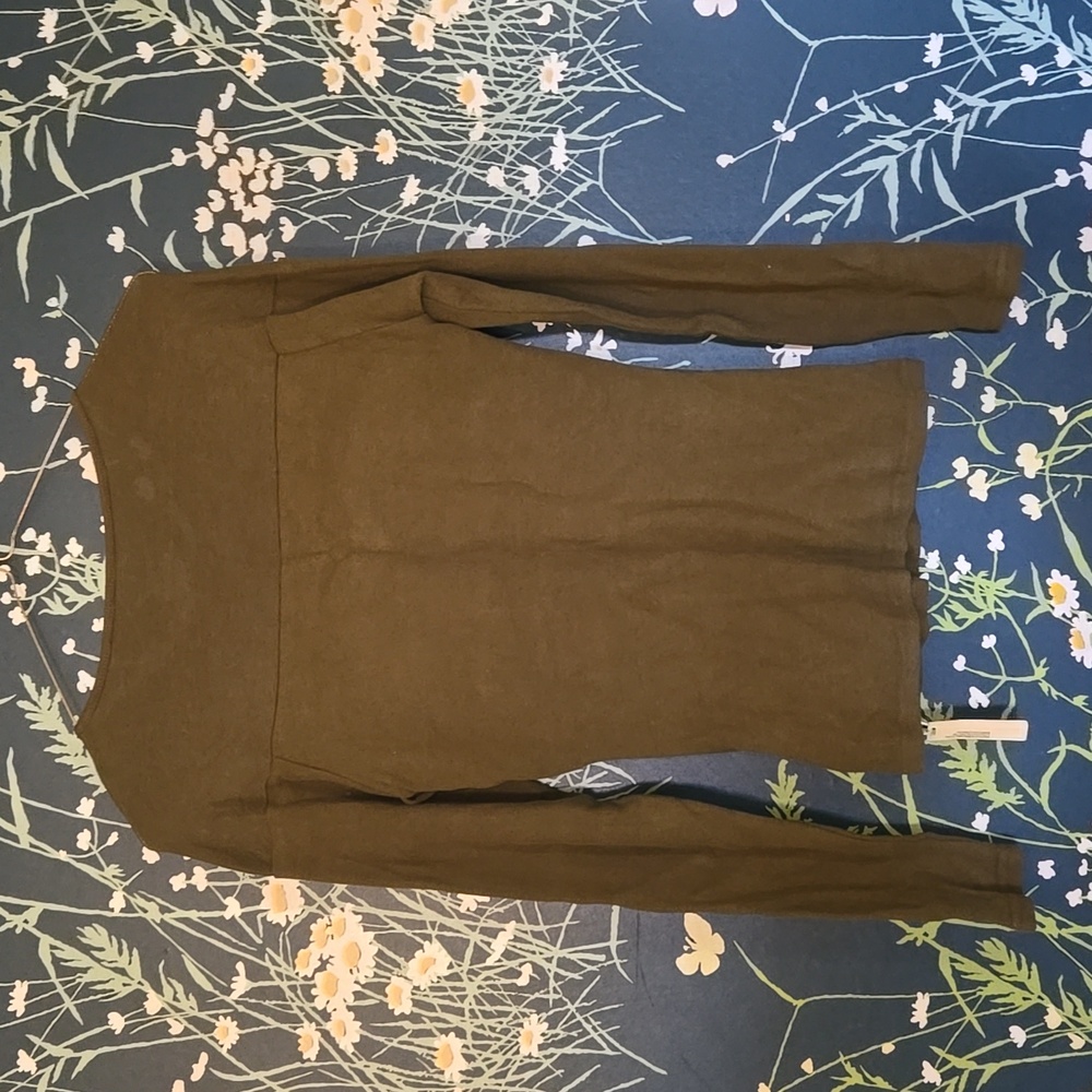 NWT OGL Tencel Wool Sheer Shoulder Brami Top - Olive - Picture 2 of 5